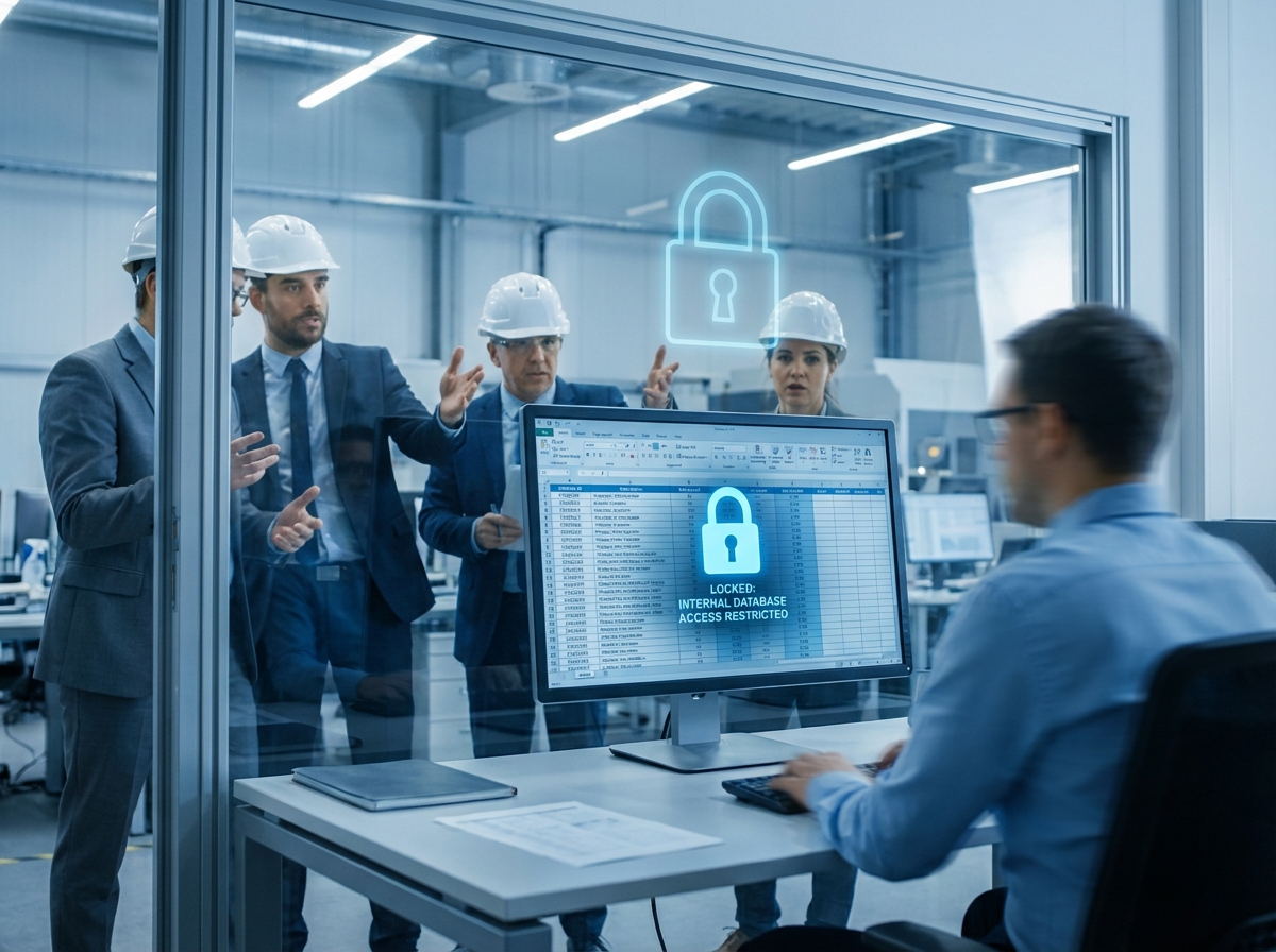 製品データが社内に閉じている